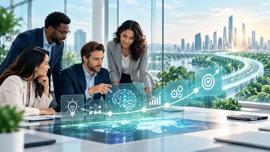Illustration for AI Strategy and Business Transformation