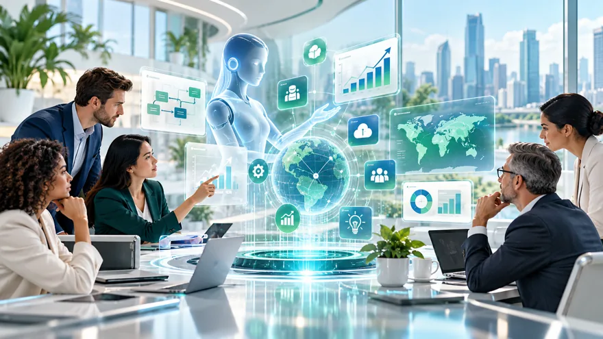 Illustration for AI-Powered Business Solutions